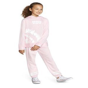 LEVI's Girls 2-piece Hoodie Fleece Jogger Set - Super Comfy - New with Tags